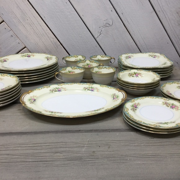 Vintage Noritake China Japan Moreton Blue Floral - Picture 2 of 8